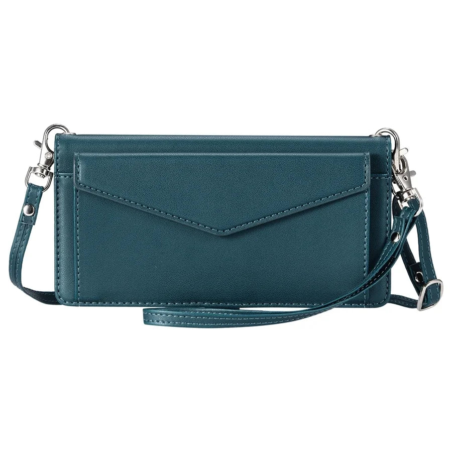 Lanyard Flip Dual Layer Card Slots Wallet Case for iPhone