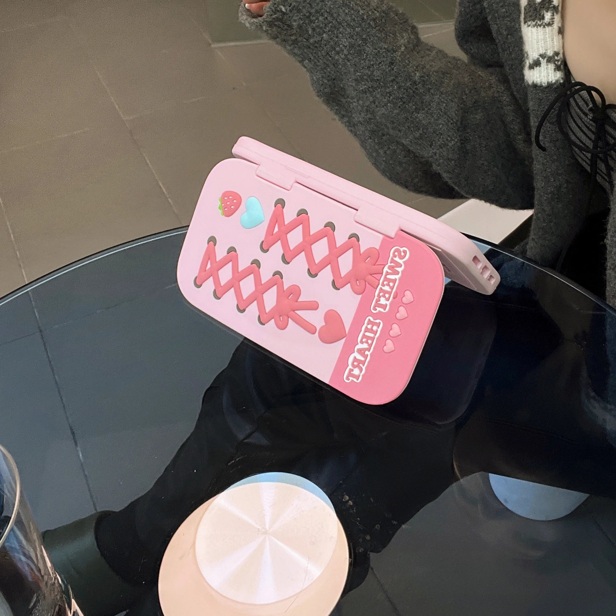 3D Cartoon Cute Flip-top Mirror Phone Case for iphone