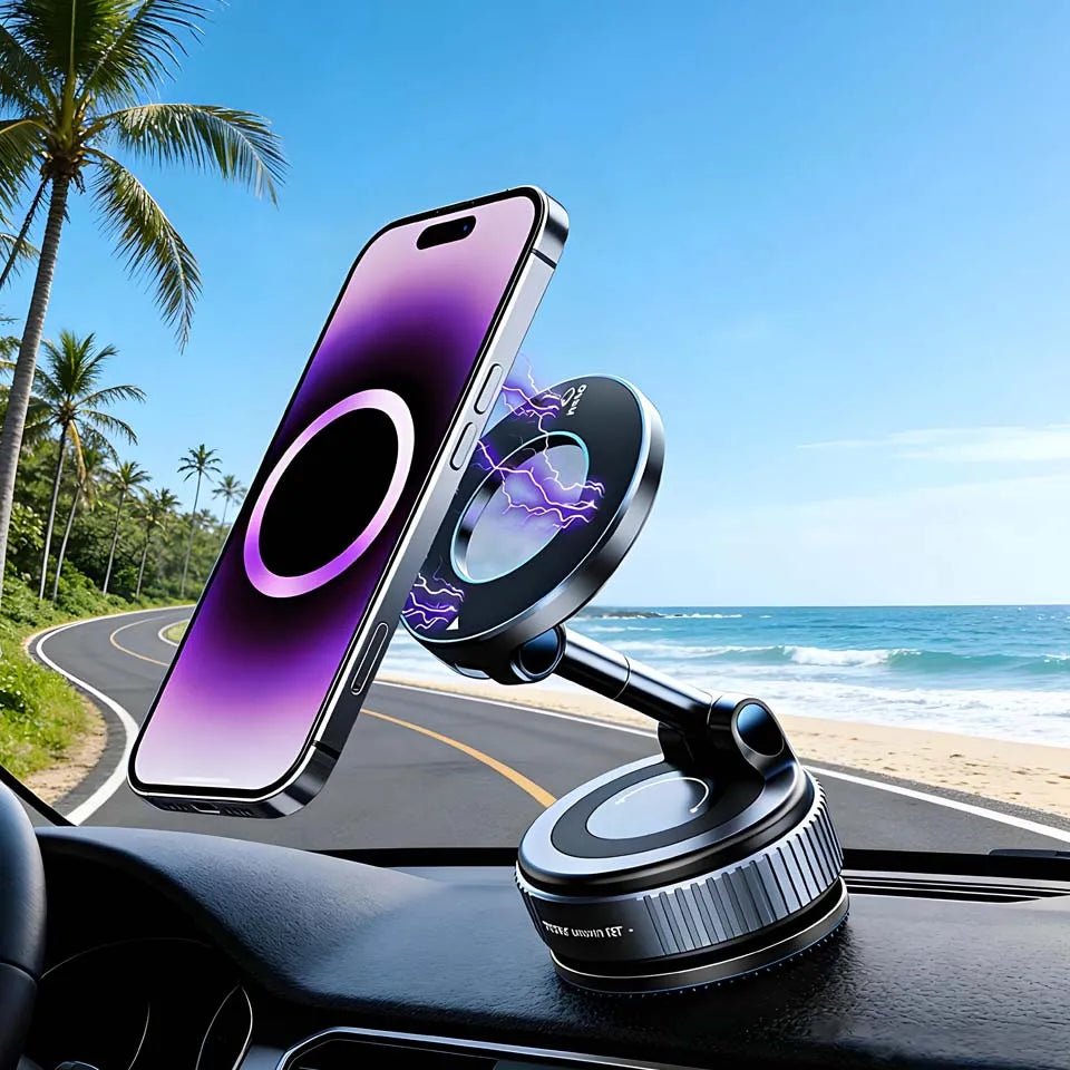 Vacuum Magnetic Car Phone Holder - Stable and Anti-Shake