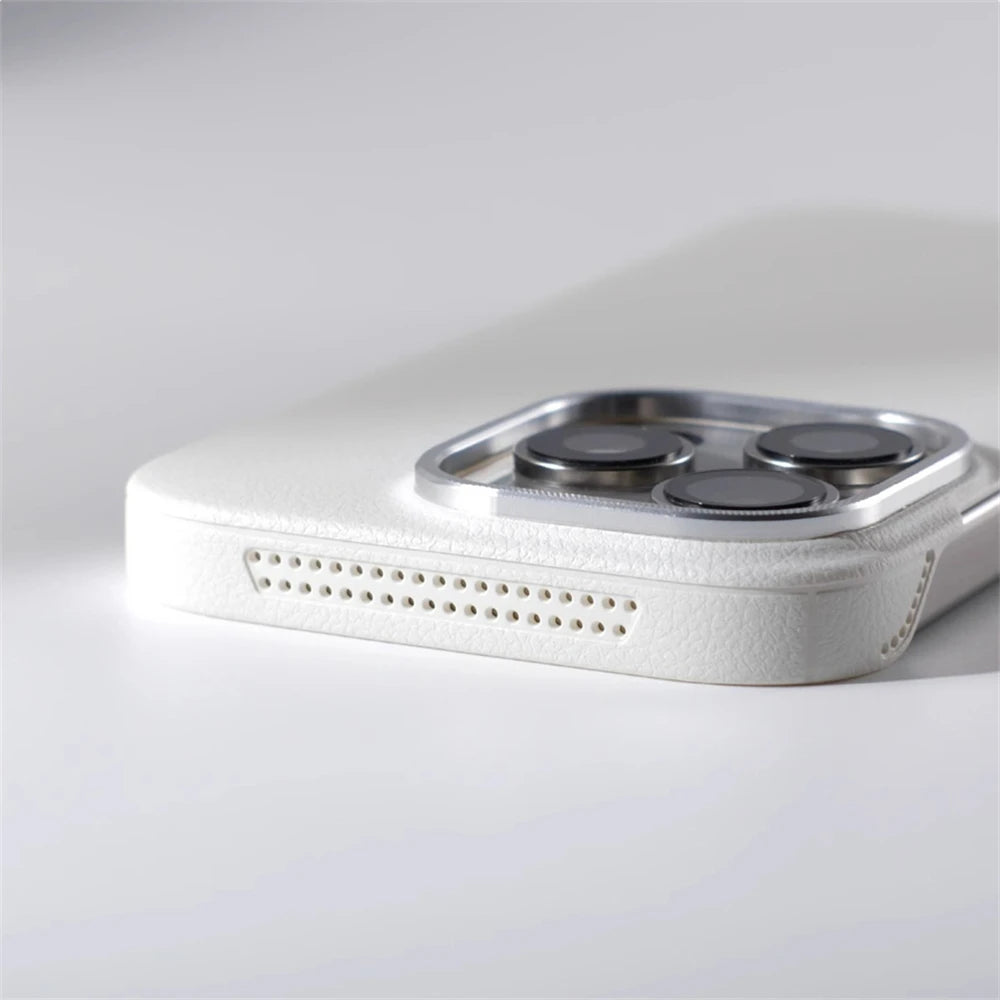 Simple  Ultra Thin Borderless Litchi Grain Case for iPhone