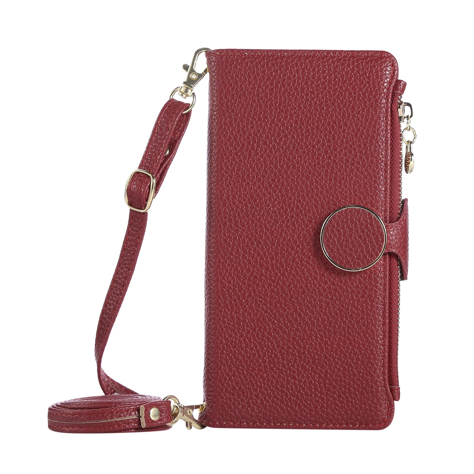 Crossbody Zipper Cards Holder Wallet Case For Samsung