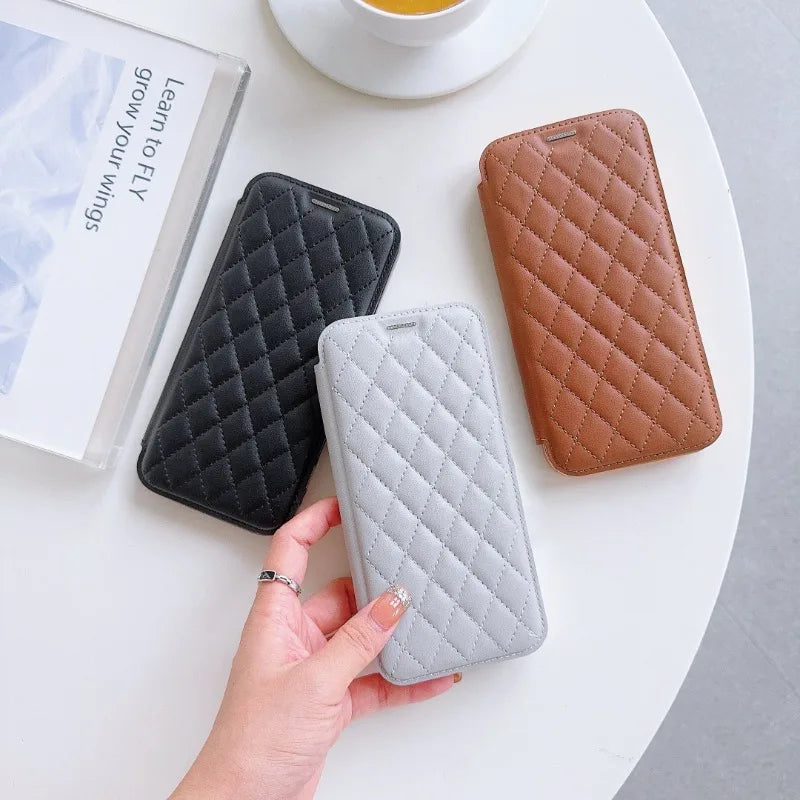 Magsafe Magnetic Card Holder Wallet Leather Phone Case for IPhone