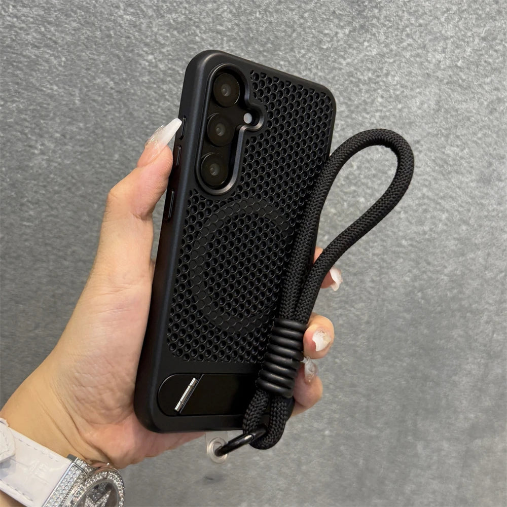 Magsafe Magnetic Lanyard Strap Honeycomb Cooling Case for Samsung