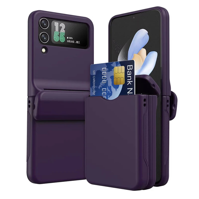 Folding Insert Card Frosted Case For Samsung