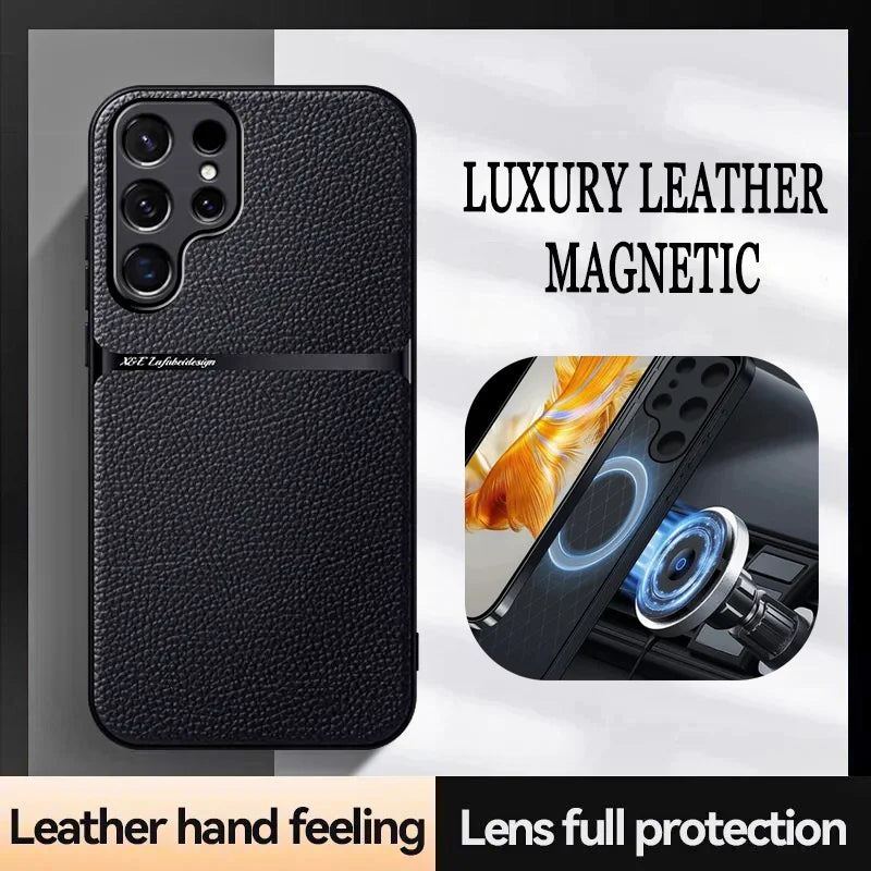 Business Leather Magnetic Case For Samsung