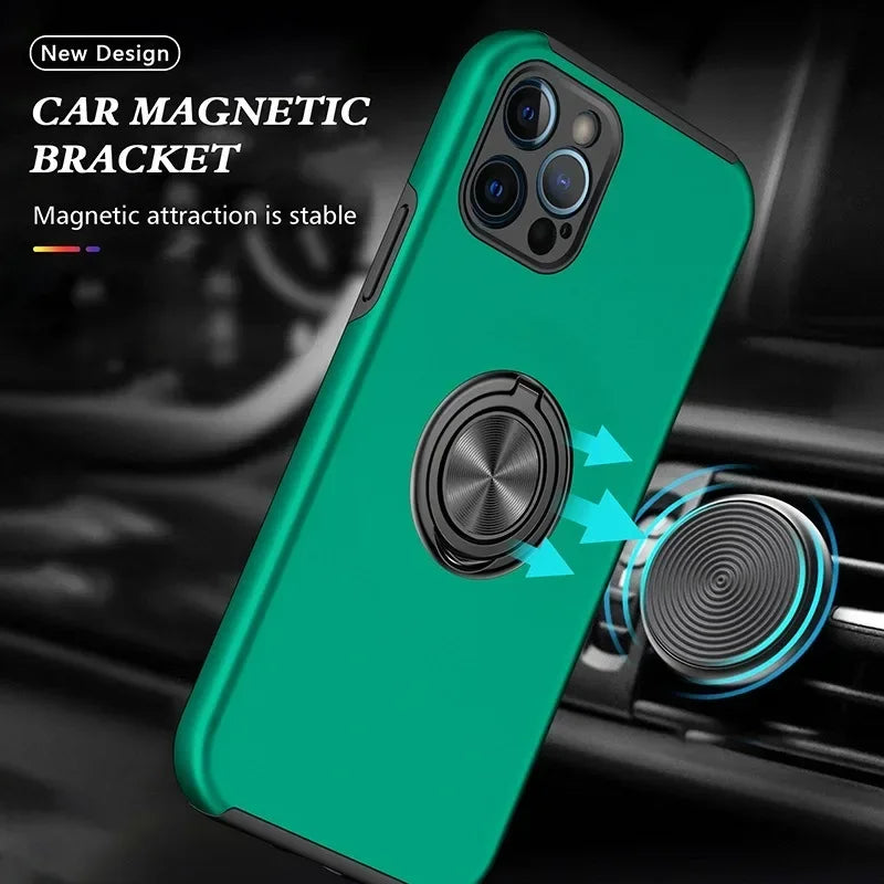 Ring Holder Hard Shockproof Case for iPhone