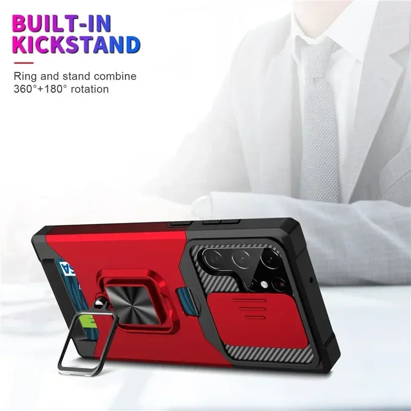 Card Slot Shockproof Holder case for Samsung