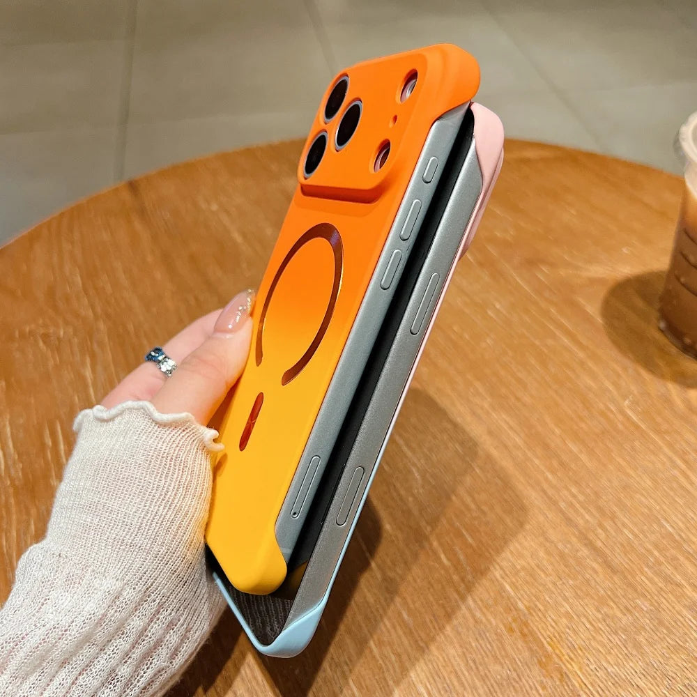 Ultra-Thin Gradient Frameless Magnetic Case for iPhone