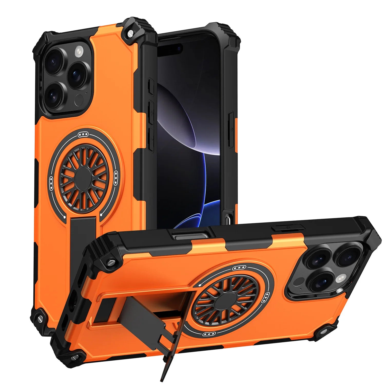 Magnetic decompression and drop-proof case for iPhone