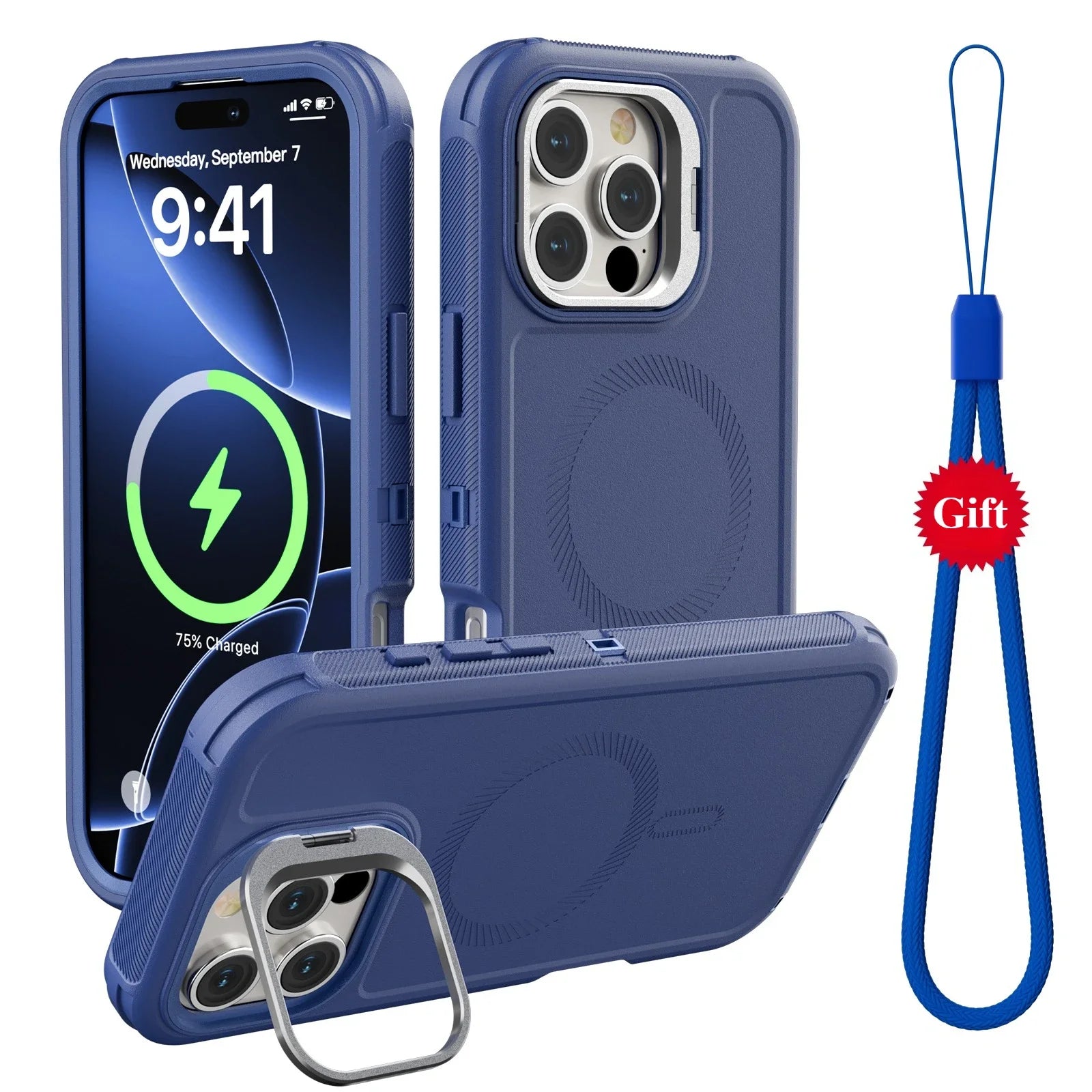 Magsafe Magnetic Alloy Camera Lens Holder Case For iPhone