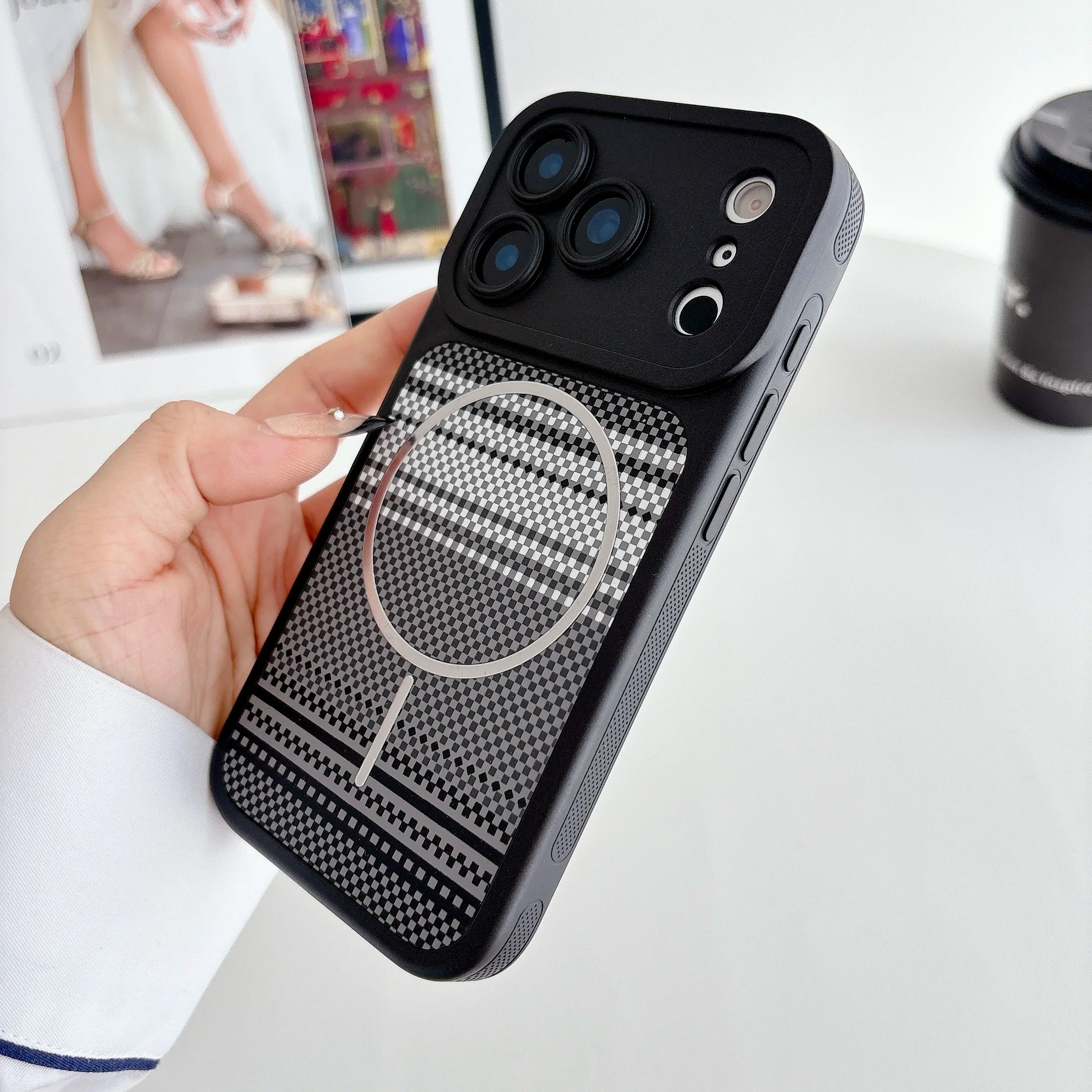 Magsafe Magnetic Kevlar Carbon Fiber Pattern Case for iPhone