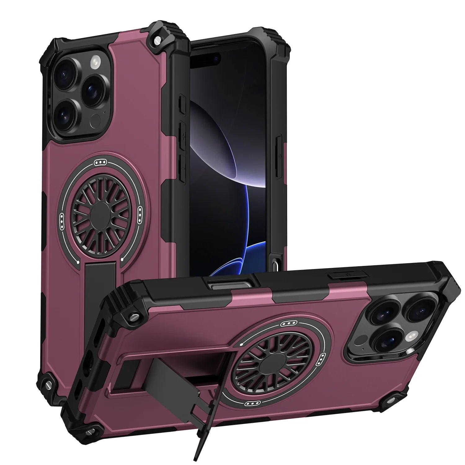 Magnetic decompression and drop-proof case for iPhone