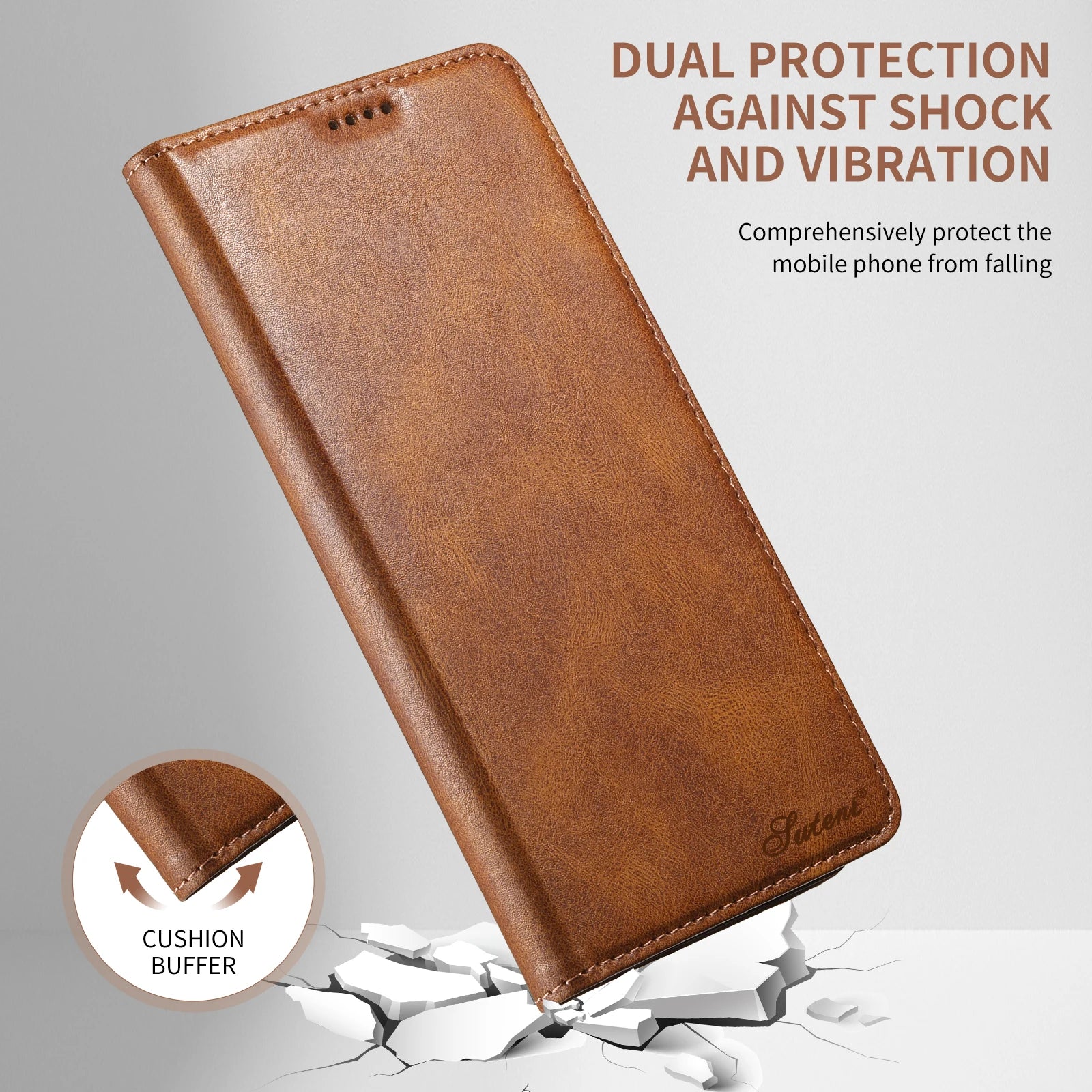 Leather Wallet Flip  Card Holder Cover For iphone