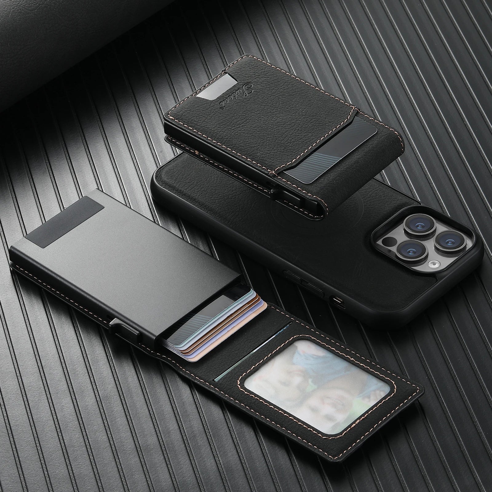 Wireless Charging  Leather Magnetic Wallet  Case For iPhone