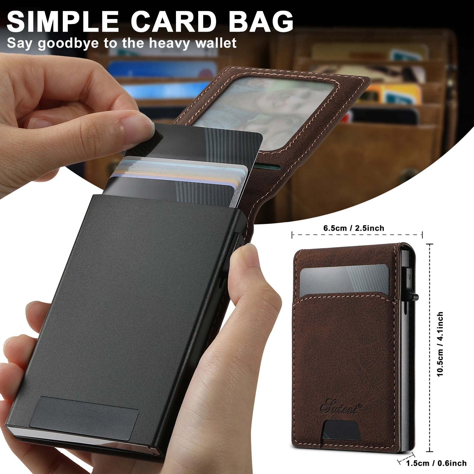 Wireless Charging  Leather Magnetic Wallet  Case For iPhone