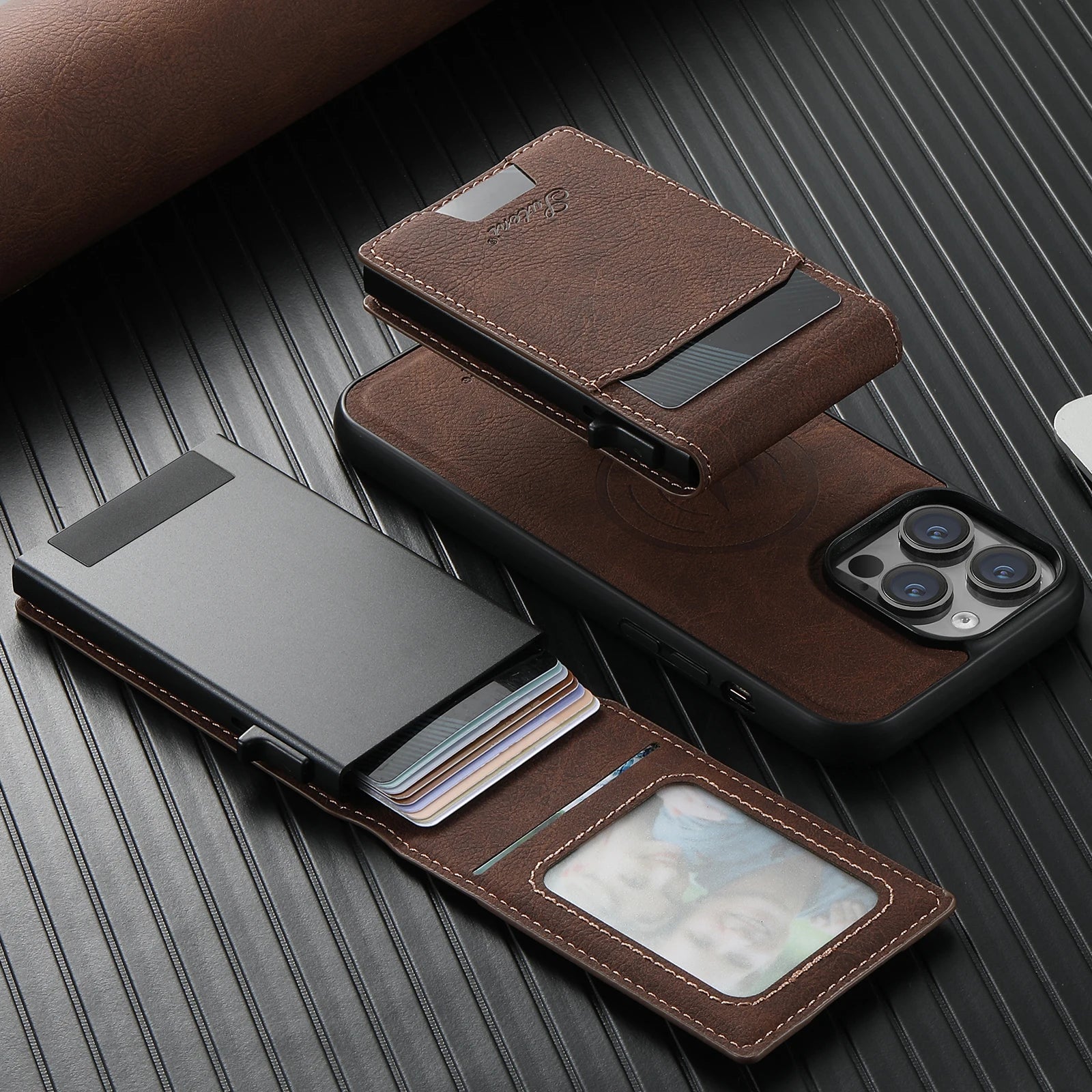 Wireless Charging  Leather Magnetic Wallet  Case For iPhone