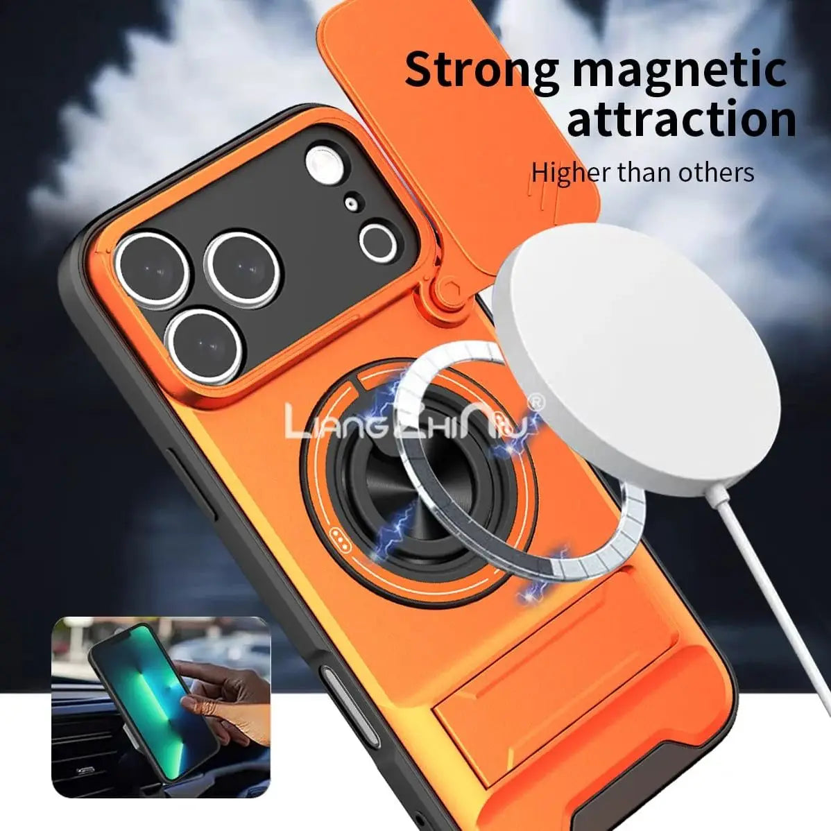 Magsafe Magnetic Folder Holder Camera Protection Case For iPhone