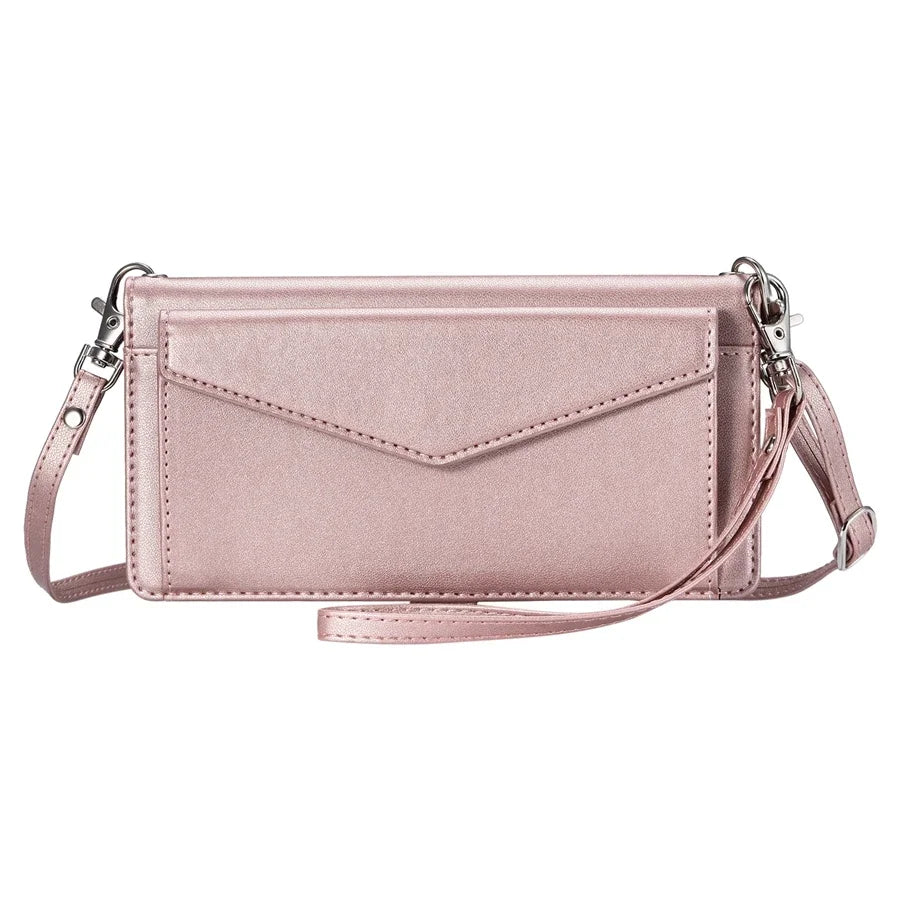 Lanyard Flip Dual Layer Card Slots Wallet Case for iPhone