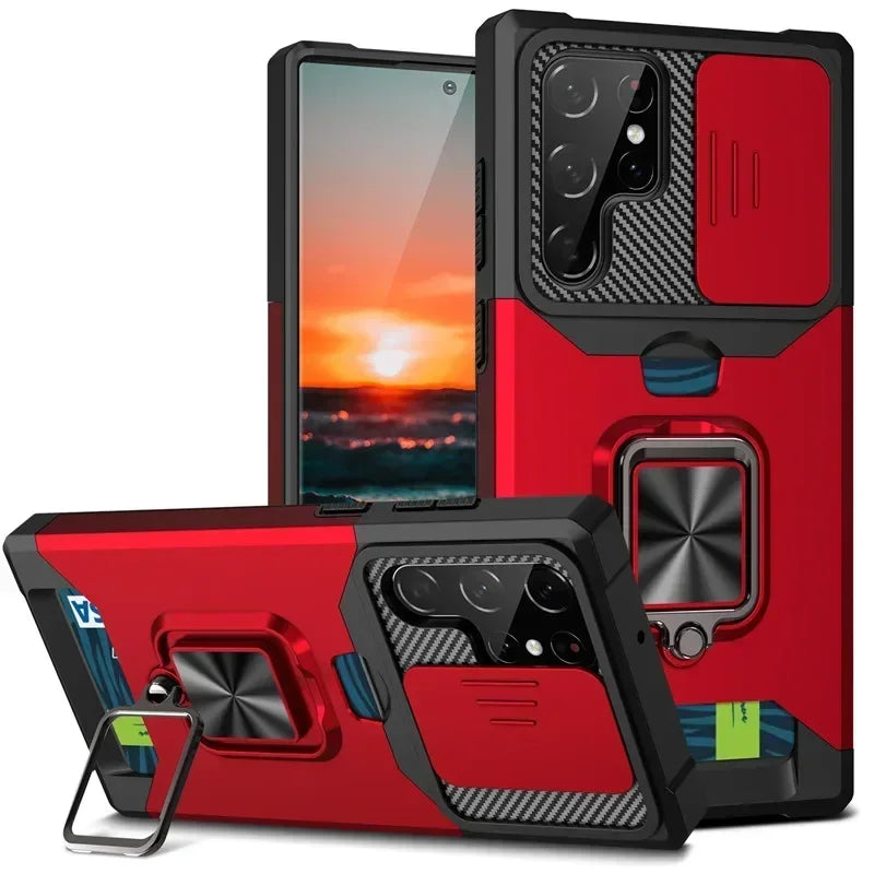 Card Slot Shockproof Holder case for Samsung