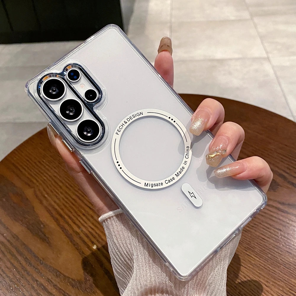 Magsafe Magnetic Minimalist Clear Case for Samsung