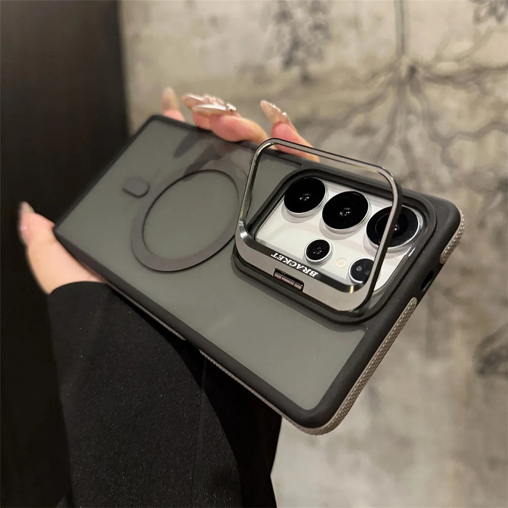 Magsafe Magnetic Metal Lens Protector Stand Case For Samsung