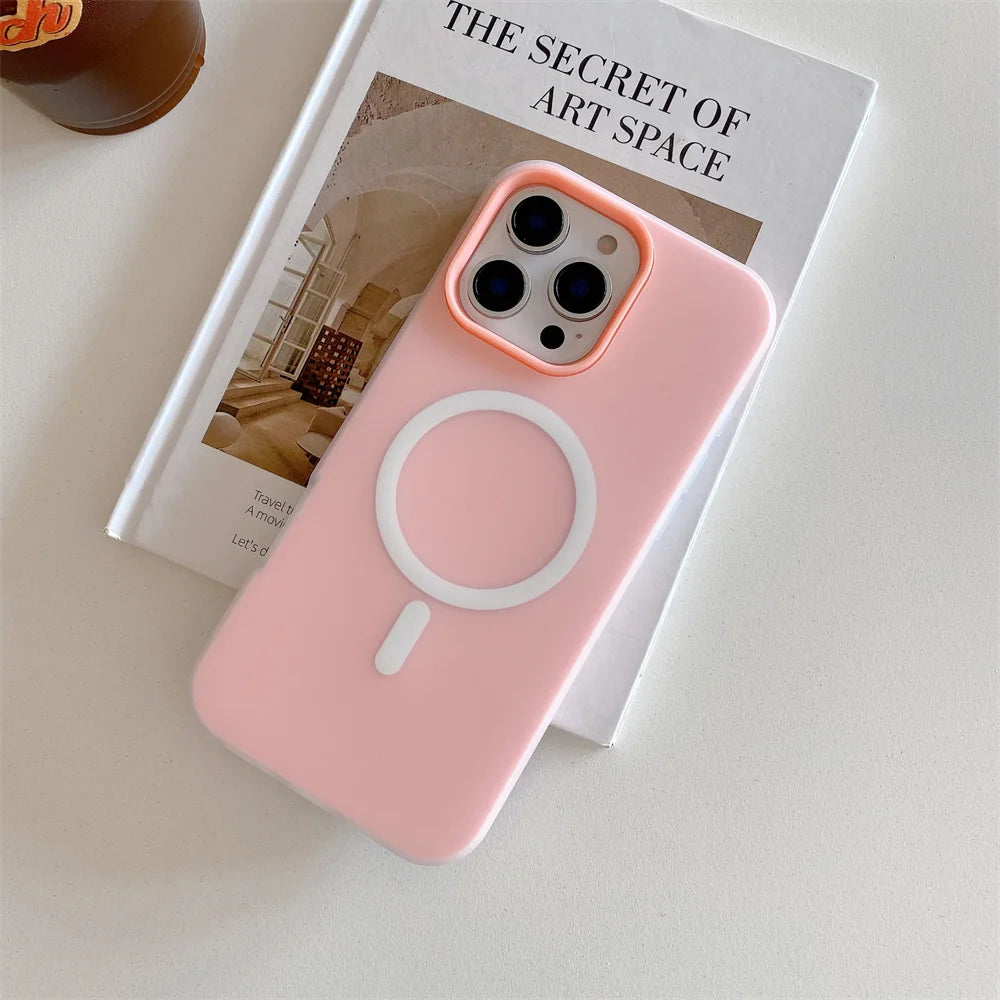 Magsafe Magnetic Frosted Transparent Shockproof Case For iPhone