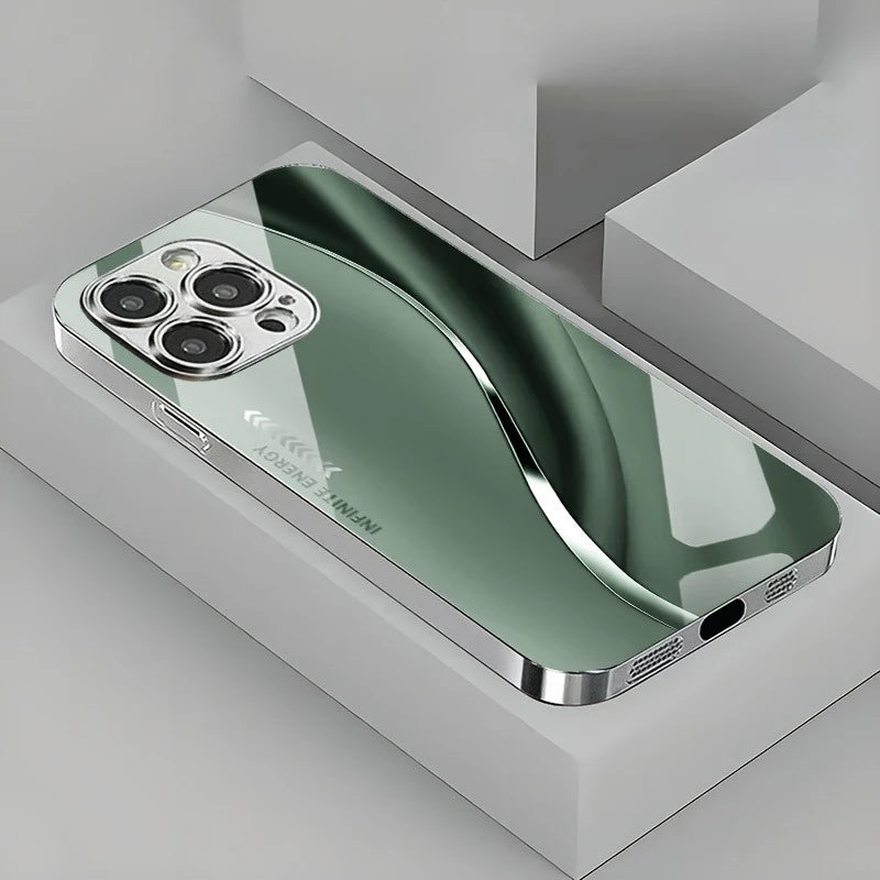 Gradient Minimalist Curve Electroplated  Case For iPhone