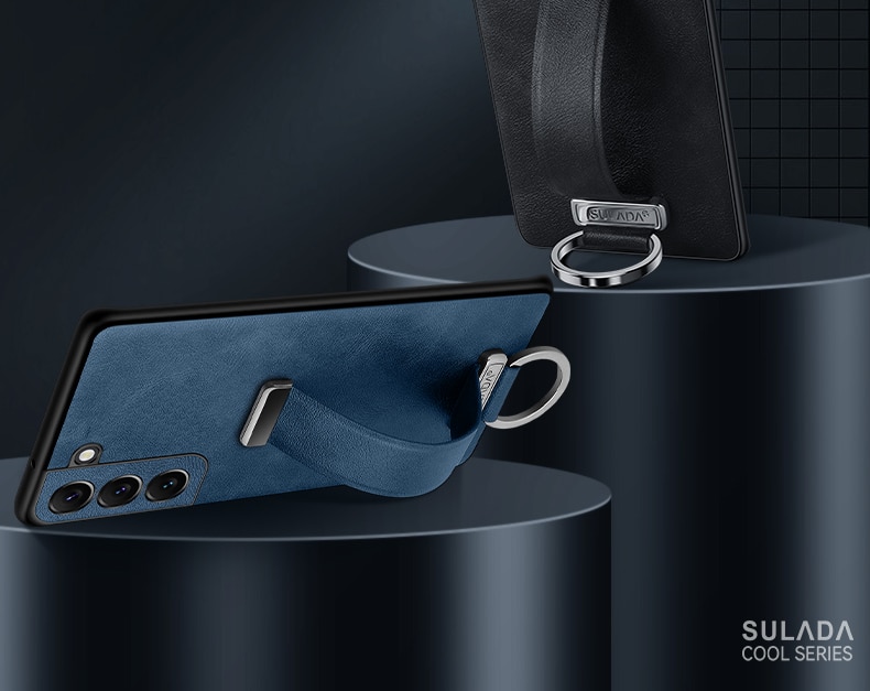 Leather Wristband Hand Strap Case for Samsung