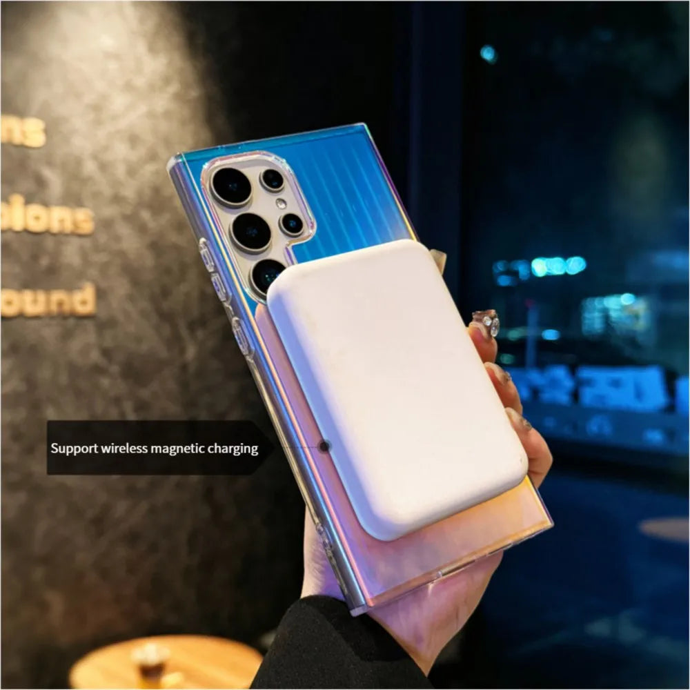 Magsafe Magnetic Colorful Laser Gradient Case For Samsung