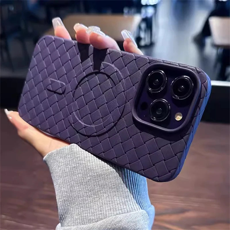 Magsafe Magnetic Breathable Cooling Woven Grid  Case For iPhone