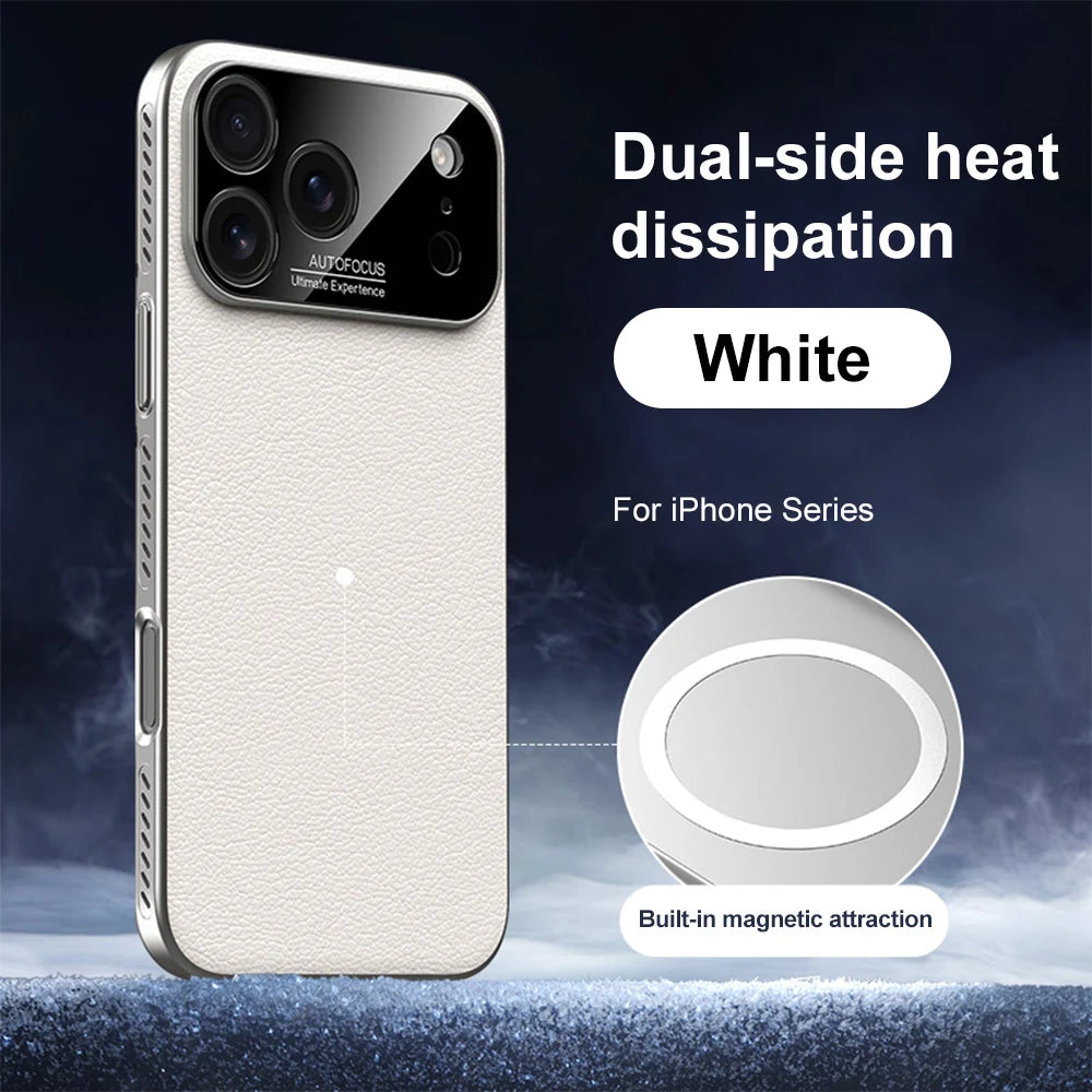 New Faux Leather Magnetic Cooling Case for iPhone