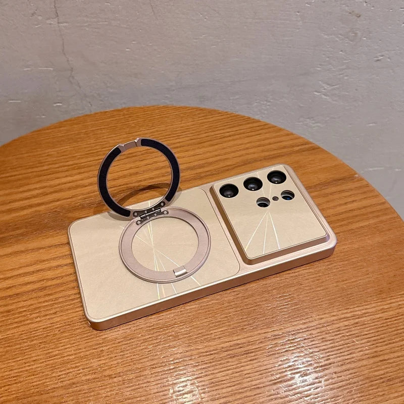 CD-Pattern Magnetic Stand Hard Case For Samsung