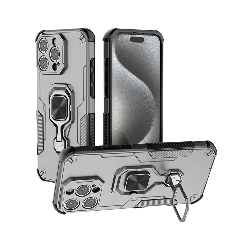 Car magnetic armor bracket case For iPhone