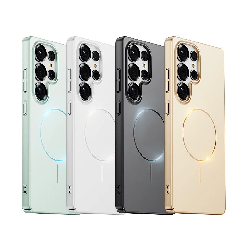 Magsafe Wireless Charging Plating Thin Case For Samsung