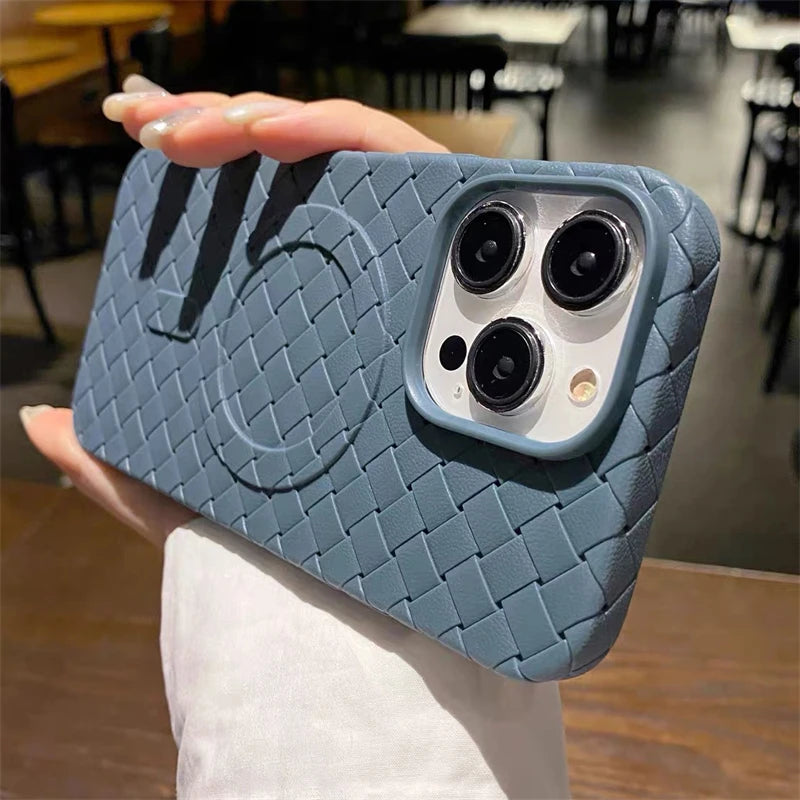 Magsafe Magnetic Breathable Cooling Woven Grid  Case For iPhone