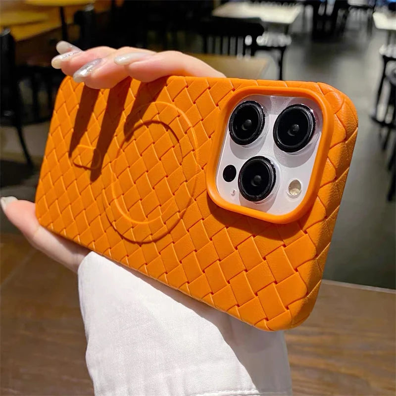 Magsafe Magnetic Breathable Cooling Woven Grid  Case For iPhone