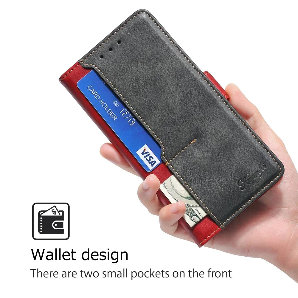 Business Flip Cover Card Slot Leather Wallet Case for Samsung