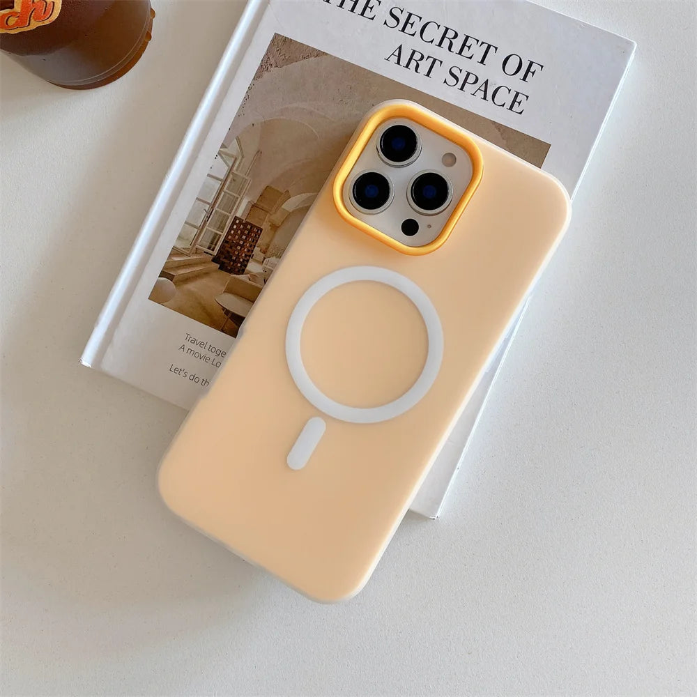 Magsafe Magnetic Frosted Transparent Shockproof Case For iPhone