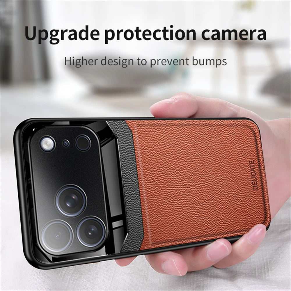 business-style Leather Shockproof case for iPhone