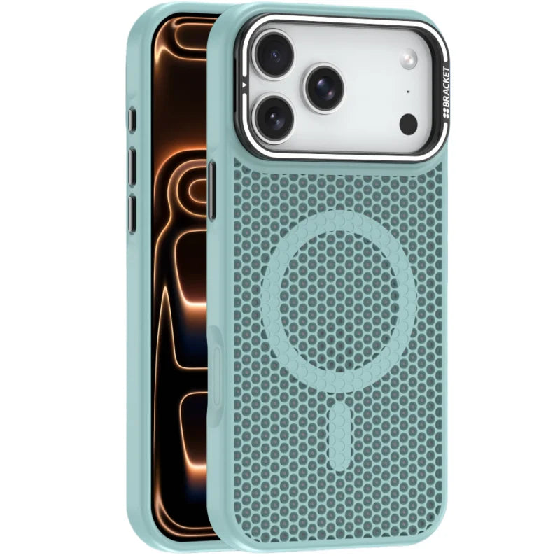 Honeycomb Cooling Magnetic Stand Case for iPhone