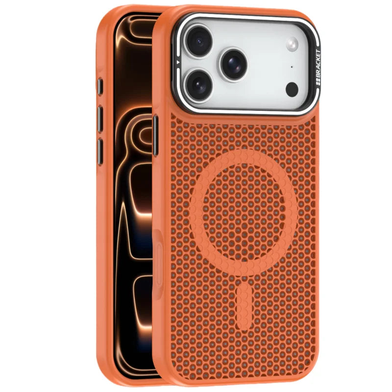 Honeycomb Cooling Magnetic Stand Case for iPhone