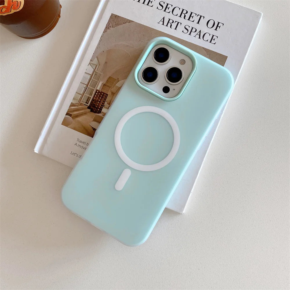 Magsafe Magnetic Frosted Transparent Shockproof Case For iPhone