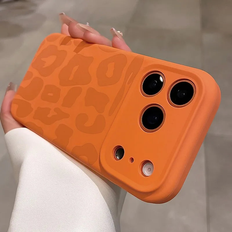 Leopard Pattern Liquid Silicone Case for iPhone