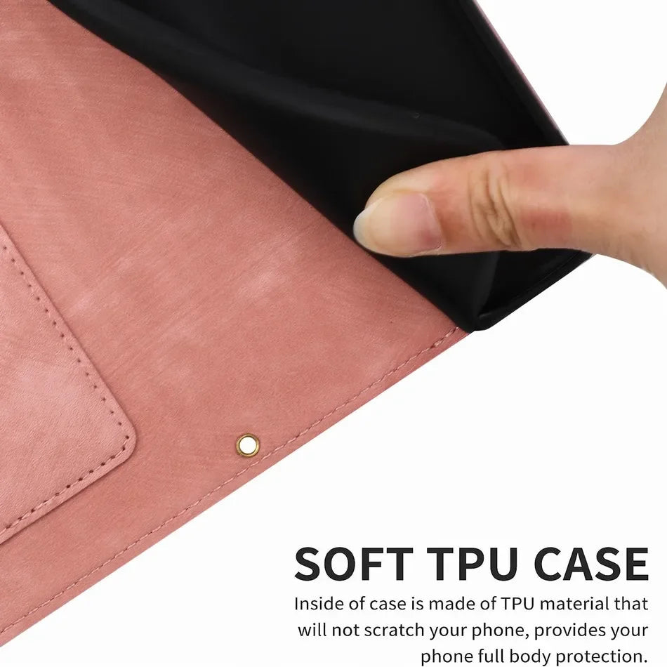 Card Storage Leather Wallet Case For Samsung