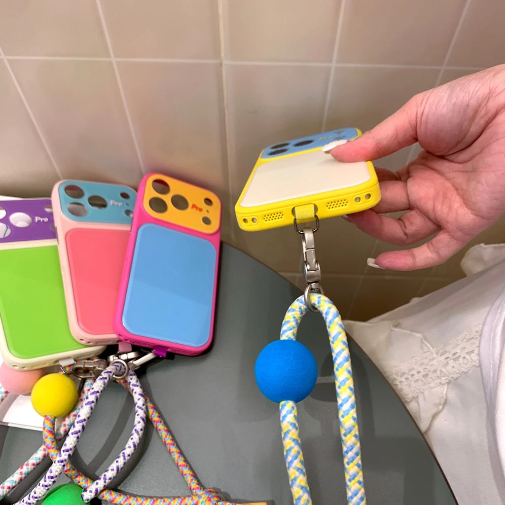 Summer Dopamine Color-Block Phone Case for iPhone