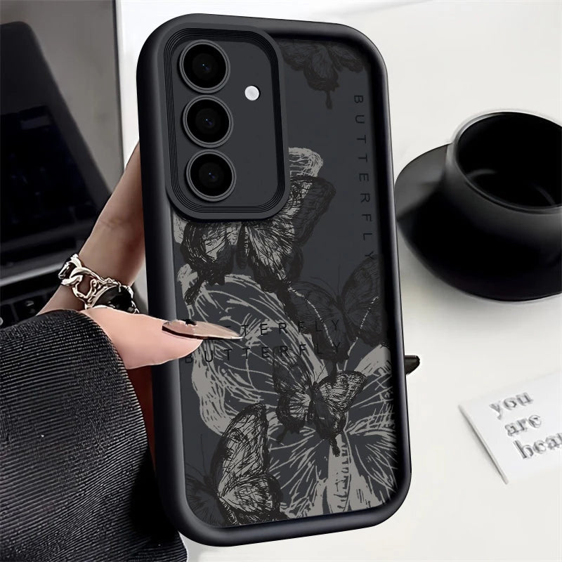 Retro Butterfly Silicone Soft Case For Samsung