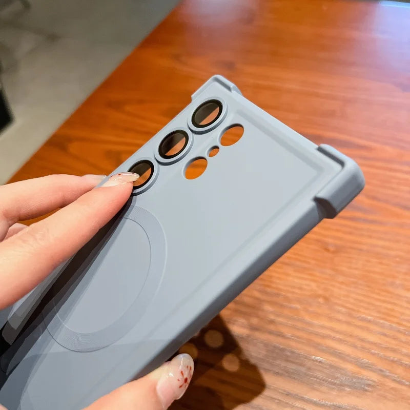 Magsafe Magnetic Shockproof Silicone Soft Case For Samsung