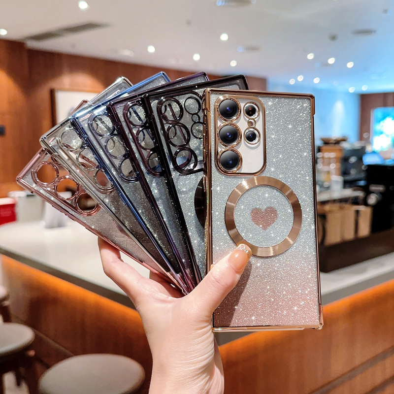 Gradient Glitter Soft Case For Samsung