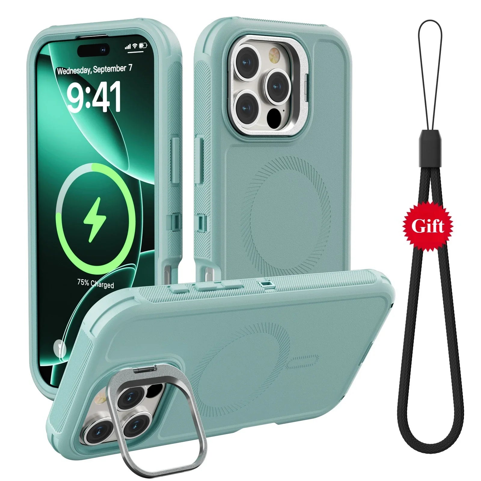 Magsafe Magnetic Alloy Camera Lens Holder Case For iPhone