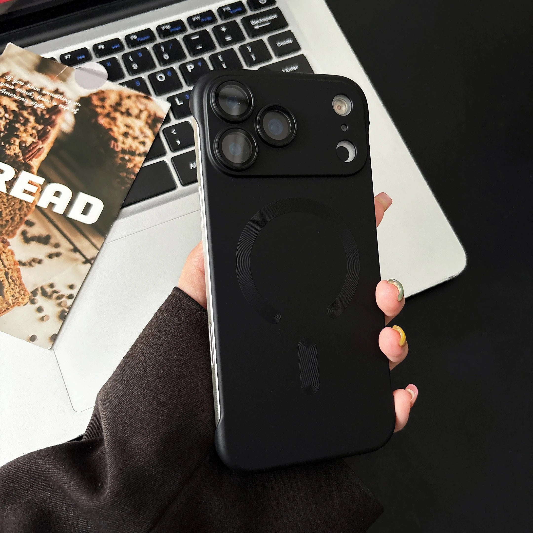 Ultra Thin Matte Magnetic Frameless Case For iPhone